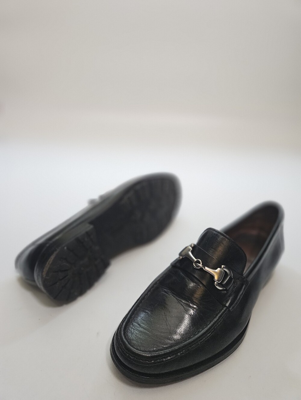 Allen Edmonds "AREZZO" Leather Italian Bit Loafers 7.5 Black
